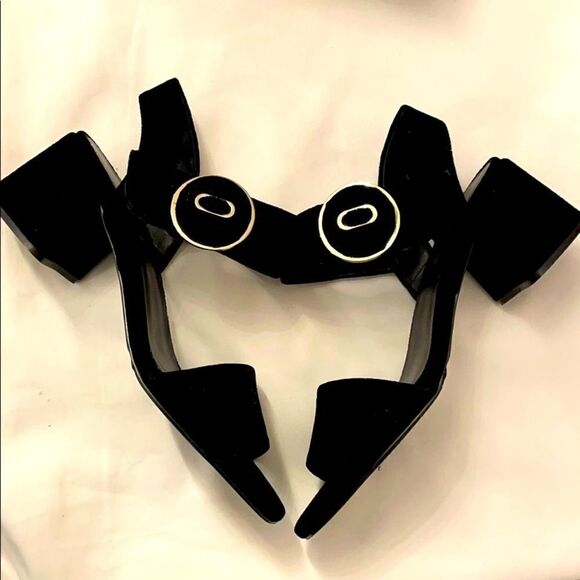 VANELI SZ 8N BLACK VELVET SANDALS.  NEW - Picture 3 of 7